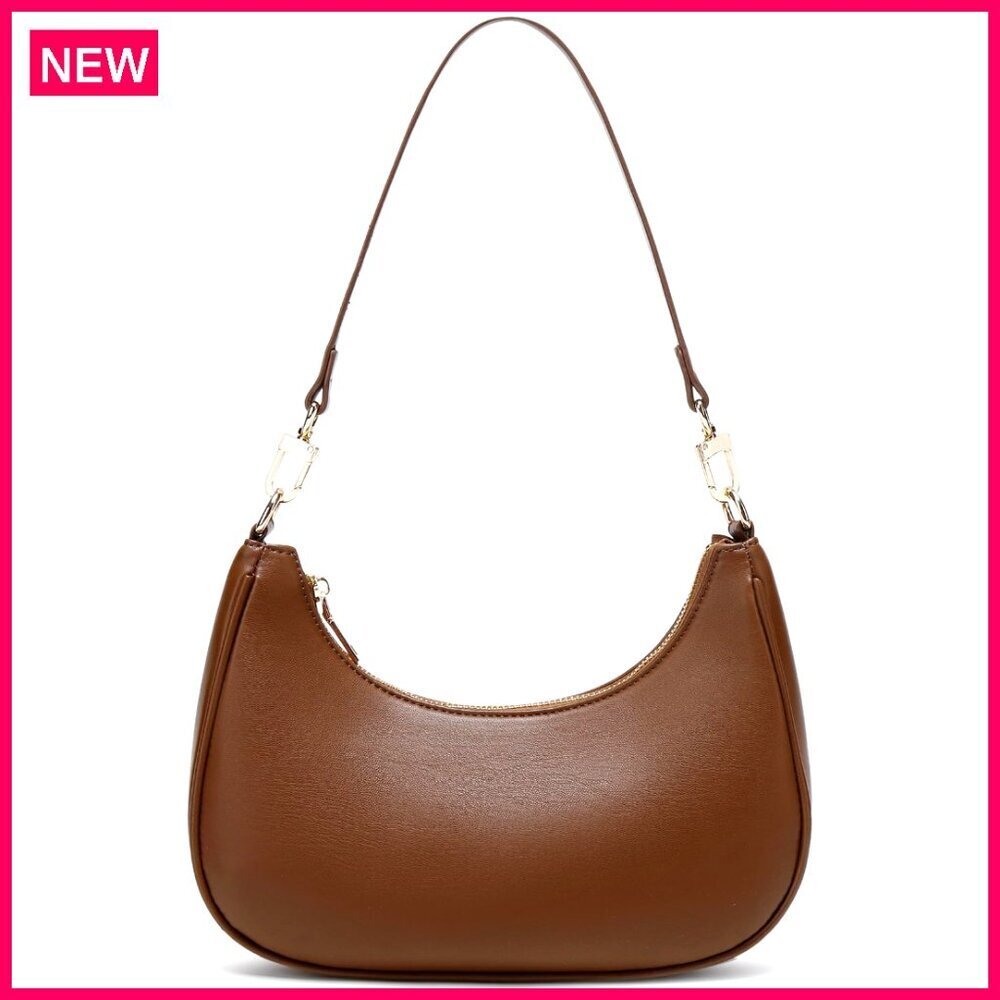 Lightweight Hobo Shoulder Bag with Zipper Pocket for Daily Use